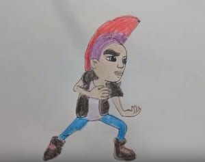 How to draw Spike from Subway surfers