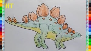 How to draw Stegosaurus