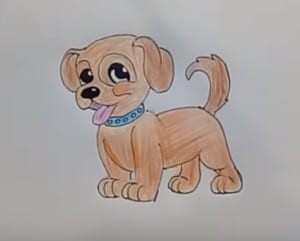 How To Draw A Cartoon Dog Cute And Easy Easy Animals To Draw