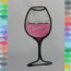 How to draw a WINE GLASS step by step
