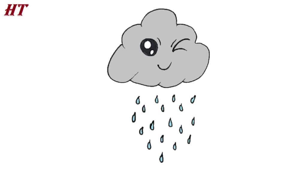 How to draw a cartoon Cloud