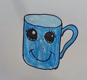 How to draw a cute cartoon cup