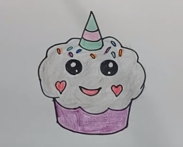 how to draw a cupcake unicorn cute and easy