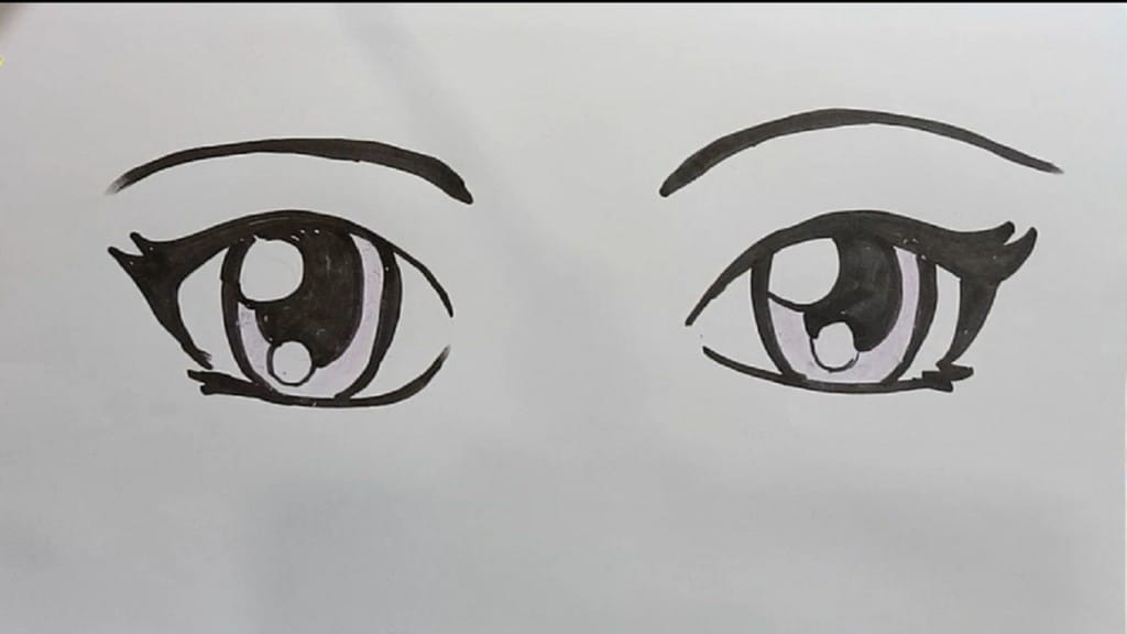 How to draw anime eyes