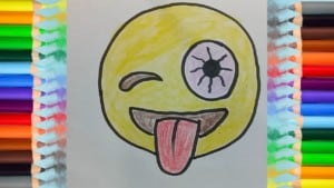 How To Draw The Crazy Face Emoji 