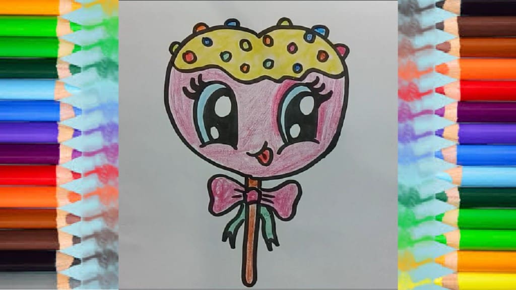 How to draw cute cartoon candy