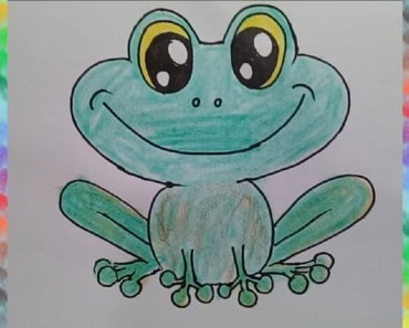 How to Draw a cute Frog | Draw cute animals, Easy Tutorial
