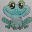 How to Draw a cute Frog | Draw cute animals, Easy Tutorial