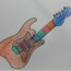 How to Draw Electric guitar and coloring pages