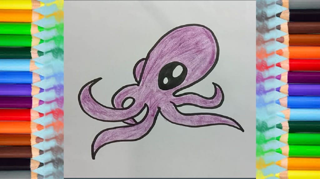 How to draw octopus - draw cute animals