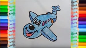 How to draw a cute cartoon plane