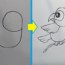 How to turn Numbers 6 – 9 into the cartoon birds | art game on paper