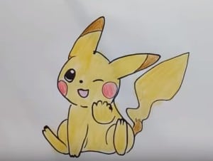 Pokemon Pikachu funny and cute Drawing - How to draw pikachu cute and easy