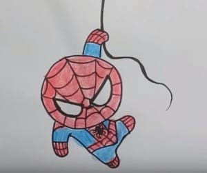 How To Draw Spiderman Cute And Easy For Kids Spiderman Drawing