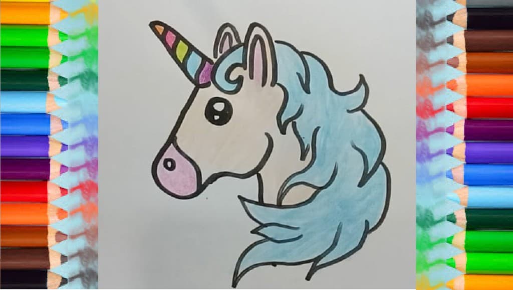 emoji unicorn coloring pages