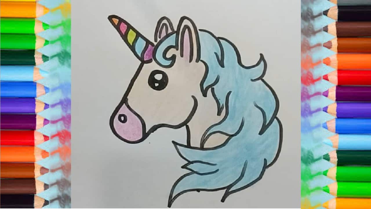 How To Draw A Unicorn Emoji Cute And Easy