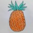 How to Draw a Pineapple – Fruits Drawing