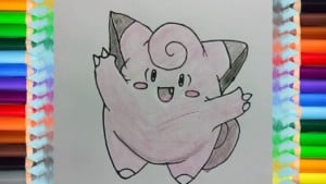 How to draw Clefairy from Pokemon