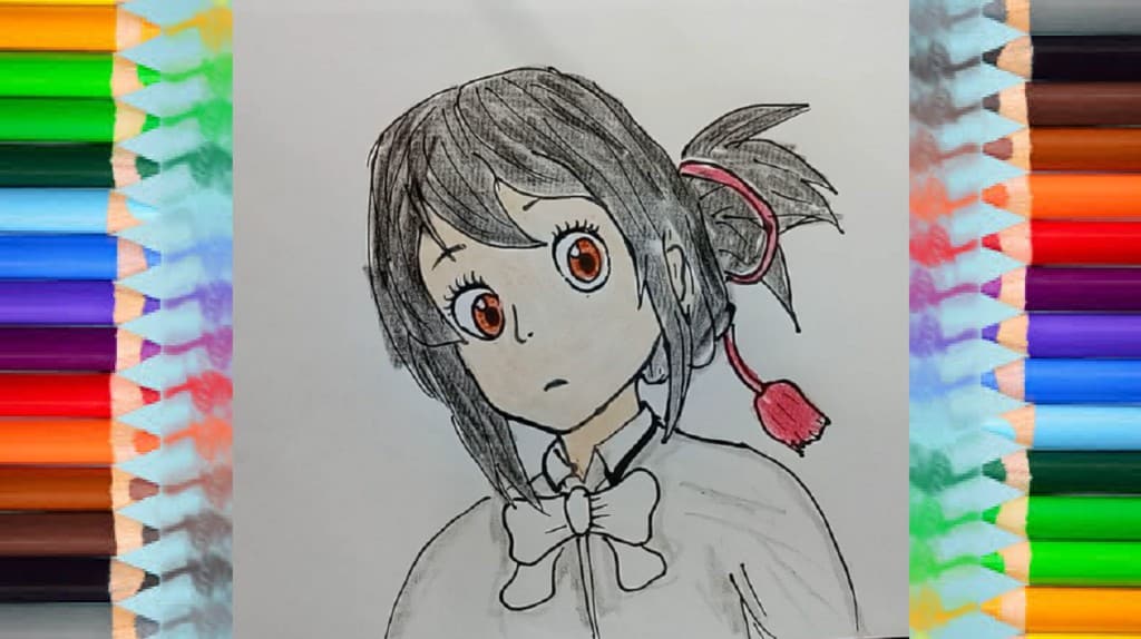 How to draw Mitsuha from your name