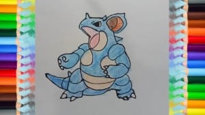 How to draw Nidoqueen from pokemon