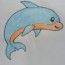 How to draw a cute dolphin easy step by step – Easy animals to draw