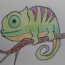 How to Draw a Chameleon step by step | Easy animals to draw