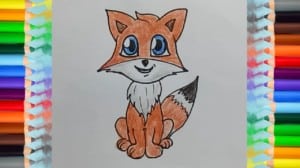 How to draw cute cartoon Fox