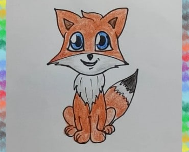 How to draw a cartoon fox cute step by step – Easy animals ro draw