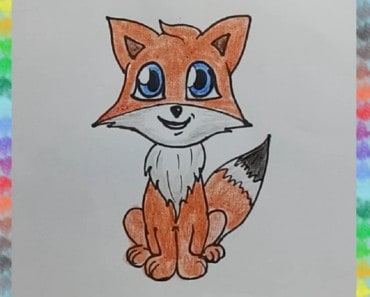 How to draw a cartoon fox cute step by step