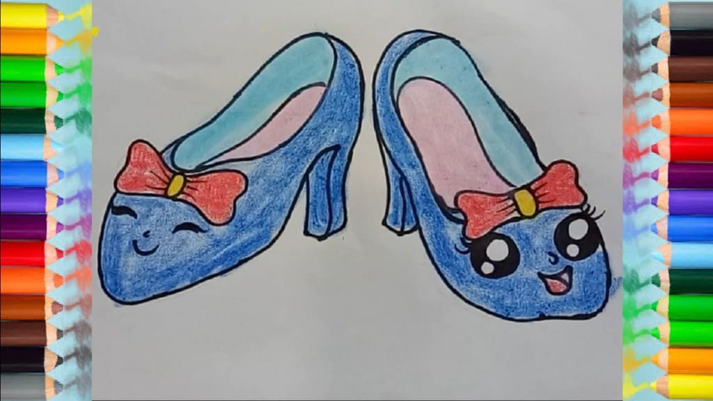 How to draw cute girl shoes