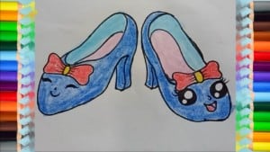 How to draw cute girl shoes