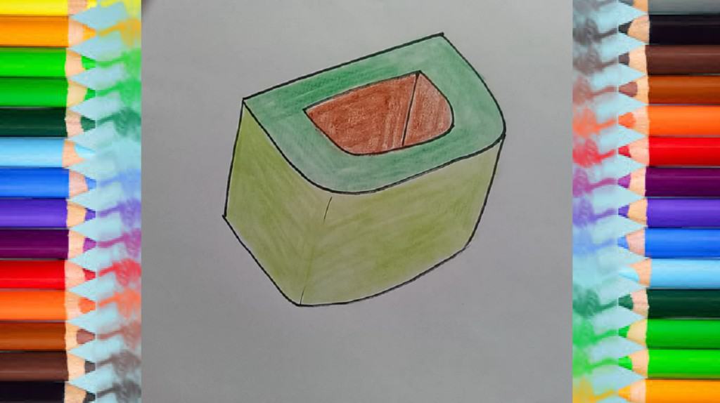 How to draw letter D in 3D