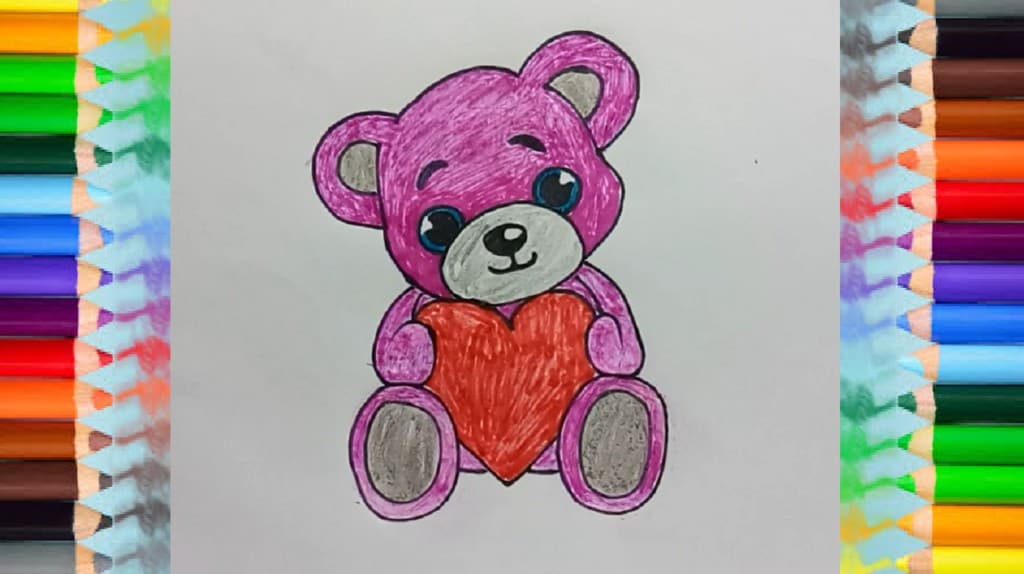 How to draw pin tendy bear