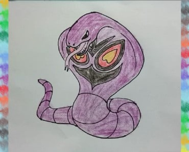 Pokemon drawing and coloring – how to draw Arbok from Pokemon