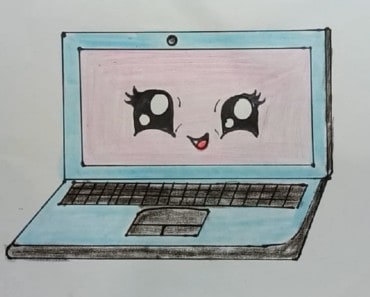 How to Draw a cute Laptop – Draw so cute