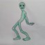 Dance aliens drawing | How to draw dance alien easy and funny