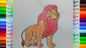 How To Draw Mufasa From Lion King