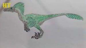 How to draw Deinonychus