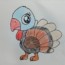 How To Draw A Turkey cute and easy
