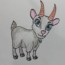 How to draw a Goat cute and easy step by step