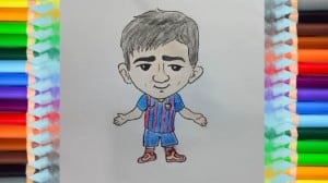 How to Draw Lionel Messi chibi