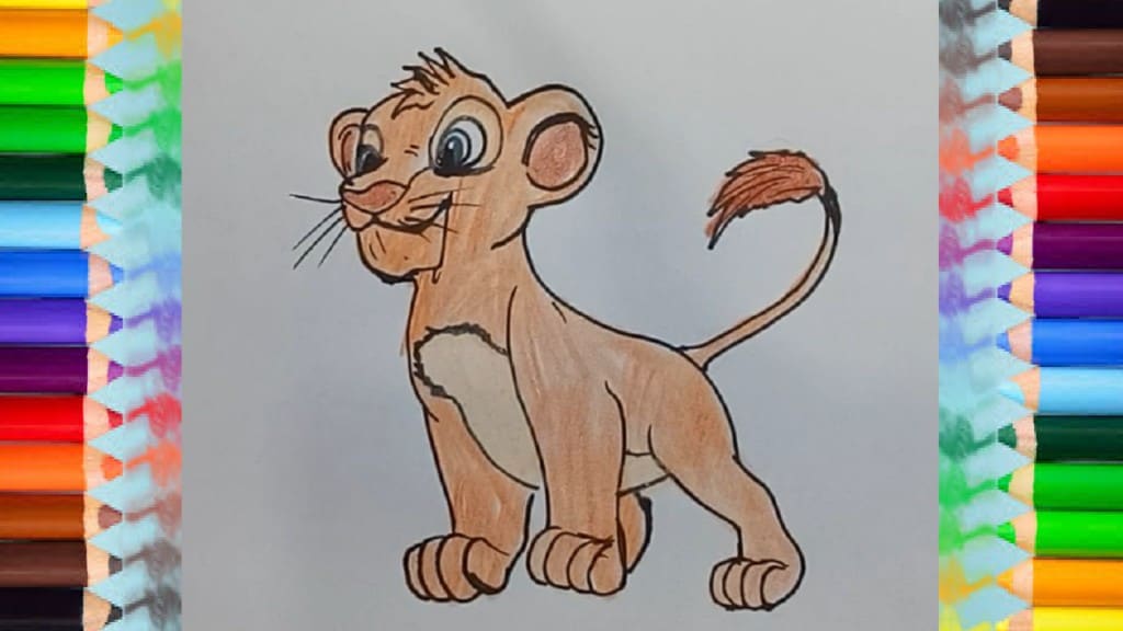 How to Draw Simba from Lion King