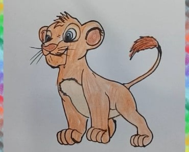 How to Draw Simba from Lion King | Lion King drawing and coloring