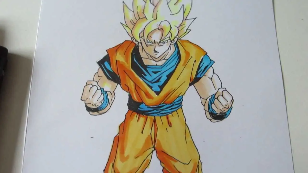 How to draw Goku super saiyan