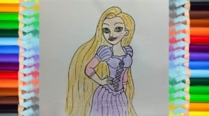 How to Draw RAPUNZEL from Disney's Tangled
