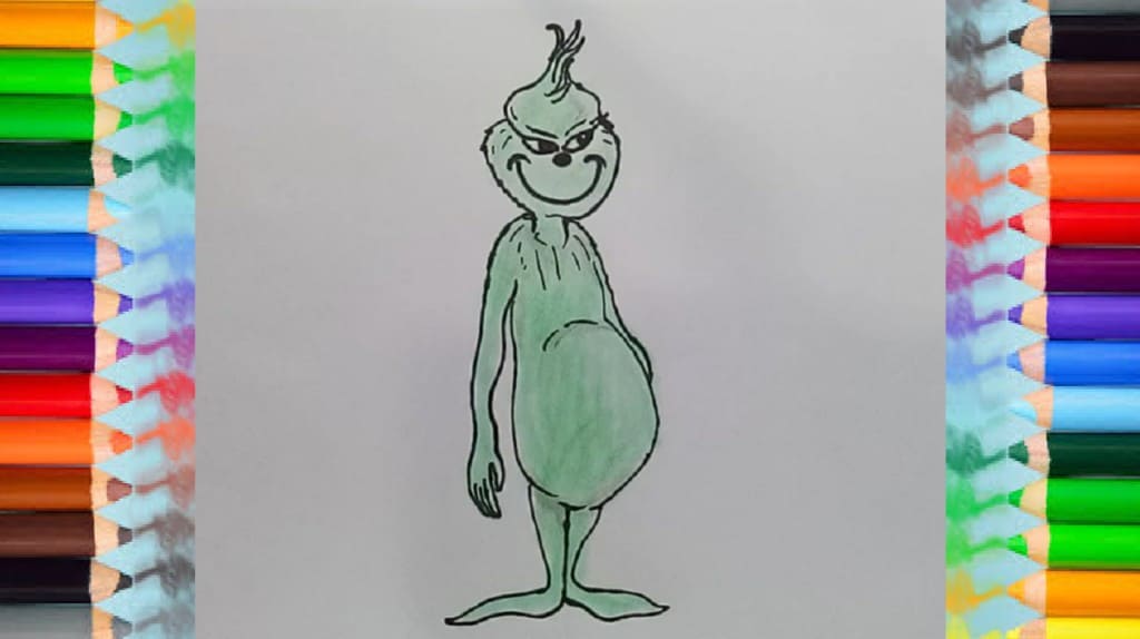 How to draw the Grinch