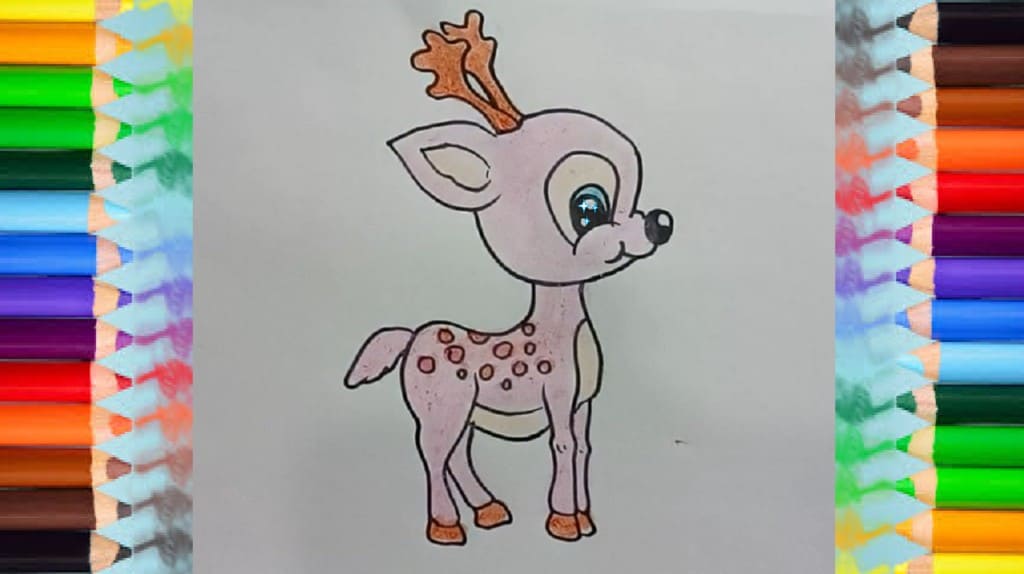 How to draw a deer cute and easy step by step