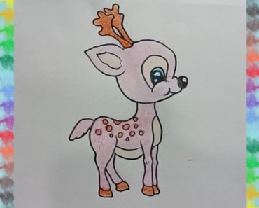 How to draw a deer cute and easy