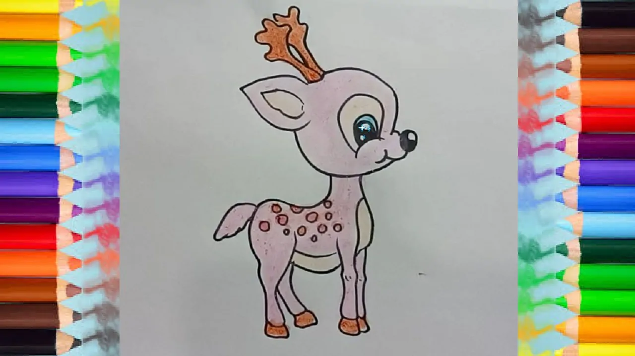 How to draw a deer cute and easy step by step