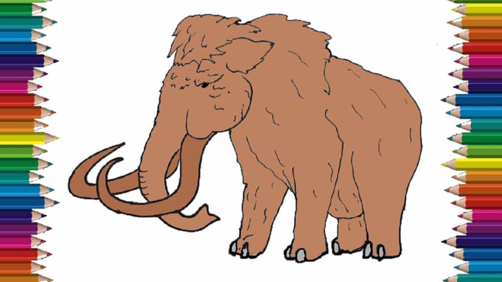 How to draw a mammoth step by step easy